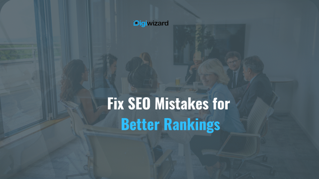 SEO mistakes guide for Irish businesses in 2026 showing website ranking errors, technical SEO issues, keyword strategy, and digital marketing analytics on a computer screen