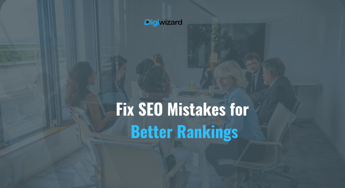 SEO mistakes guide for Irish businesses in 2026 showing website ranking errors, technical SEO issues, keyword strategy, and digital marketing analytics on a computer screen