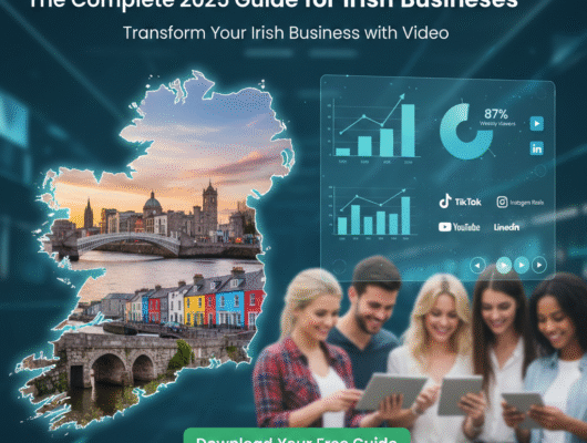 Video marketing Ireland strategy session with Irish business team planning social media content
