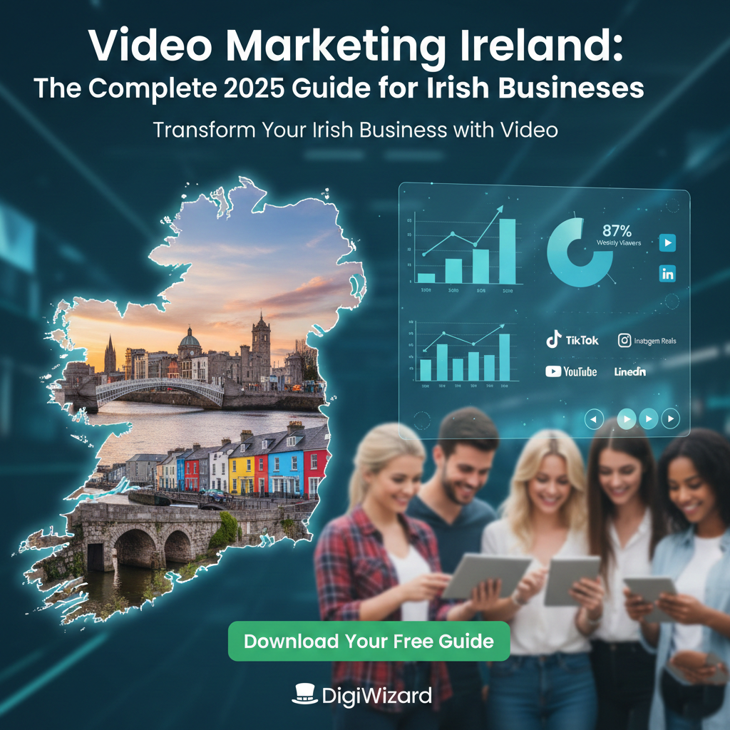 Video marketing Ireland strategy session with Irish business team planning social media content