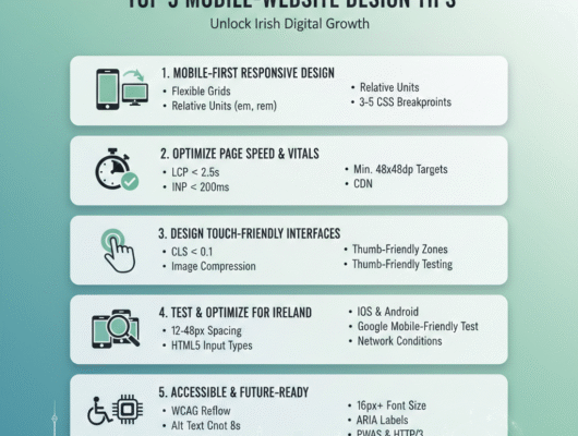 Mobile-friendly website design example showing responsive layout on smartphone and tablet devices