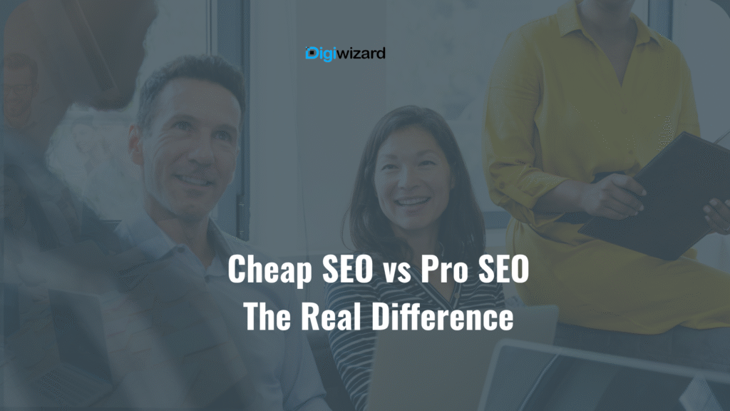 Cheap SEO vs Professional SEO in Ireland - DigiWizard guide comparing budget and professional SEO services