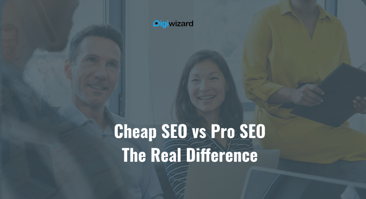 Cheap SEO vs Professional SEO in Ireland - DigiWizard guide comparing budget and professional SEO services