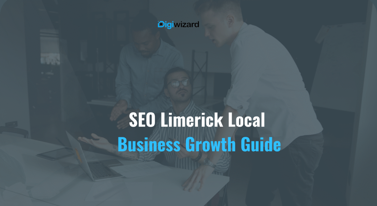 SEO in Limerick guide for local business owners showing Google search results on a laptop