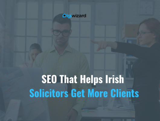SEO for solicitors Ireland showing Google search results for Irish law firm services