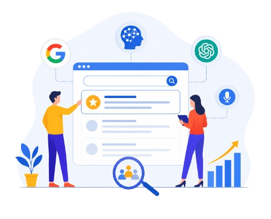 DigiWizard AI SEO Ireland services dashboard showing AI search visibility results