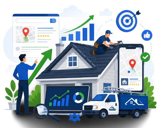 Professional local SEO services for roofing contractors in Dublin helping roofers rank higher on Google and attract more local customers