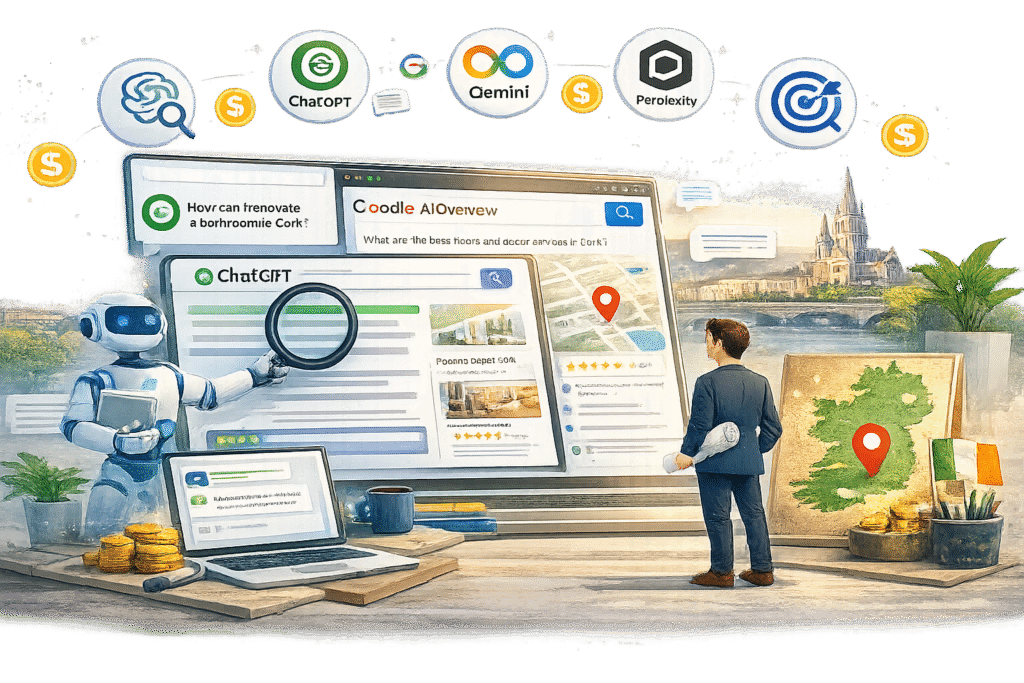 AI SEO Ireland agency DigiWizard helping businesses rank on Google AI Overviews and ChatGPT